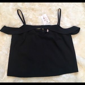 ASOS Women’s Black Cold Shoulder Top